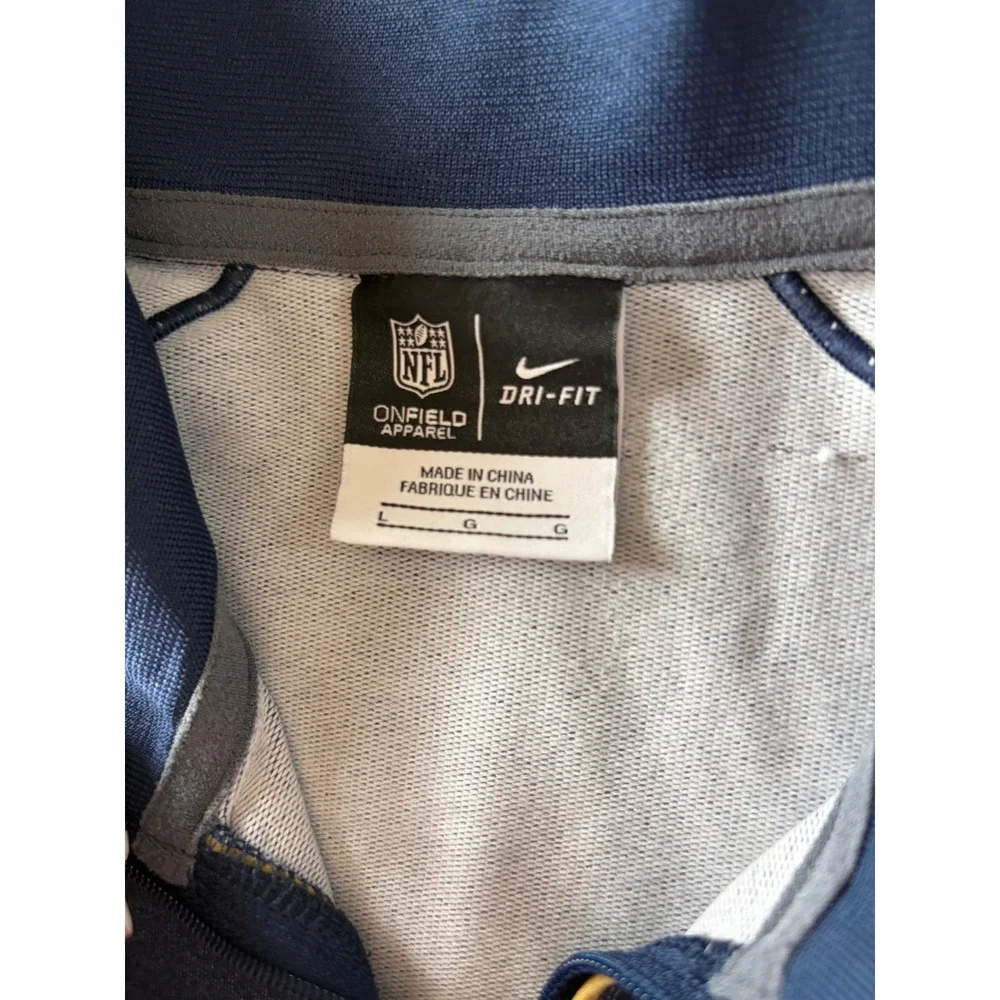 Los Angeles Rams Nike Dri-FIT Quarter Zip Pullover‎ Mens Large Blue NFL